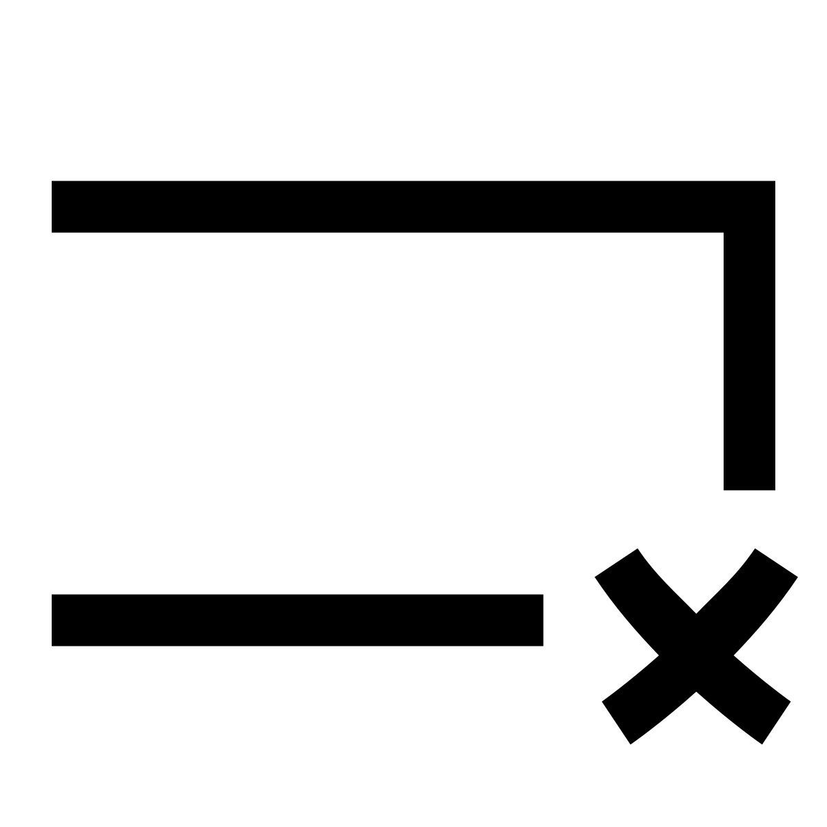 hieroglyphs style excluir linha icon