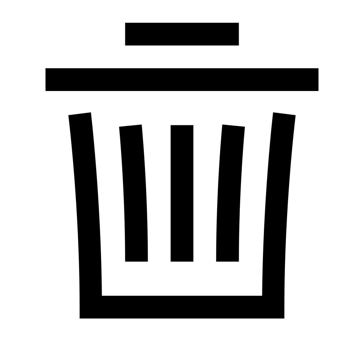hieroglyphs style trash can icon