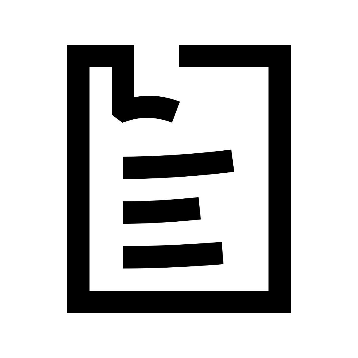 hieroglyphs style documento icon