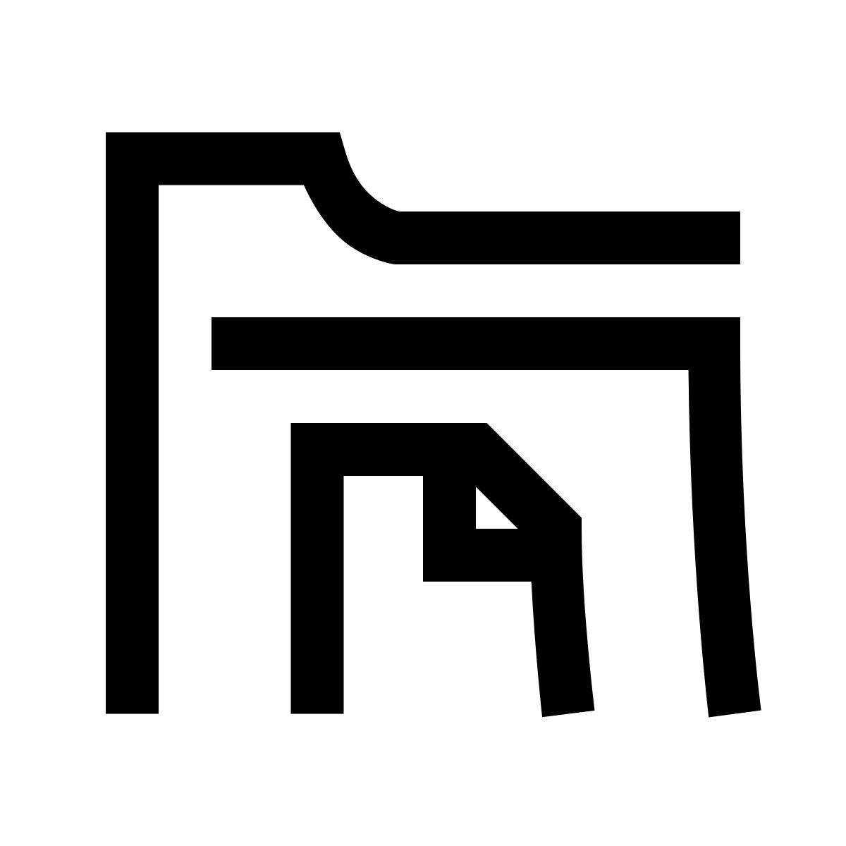 hieroglyphs style carpeta de documentos icon