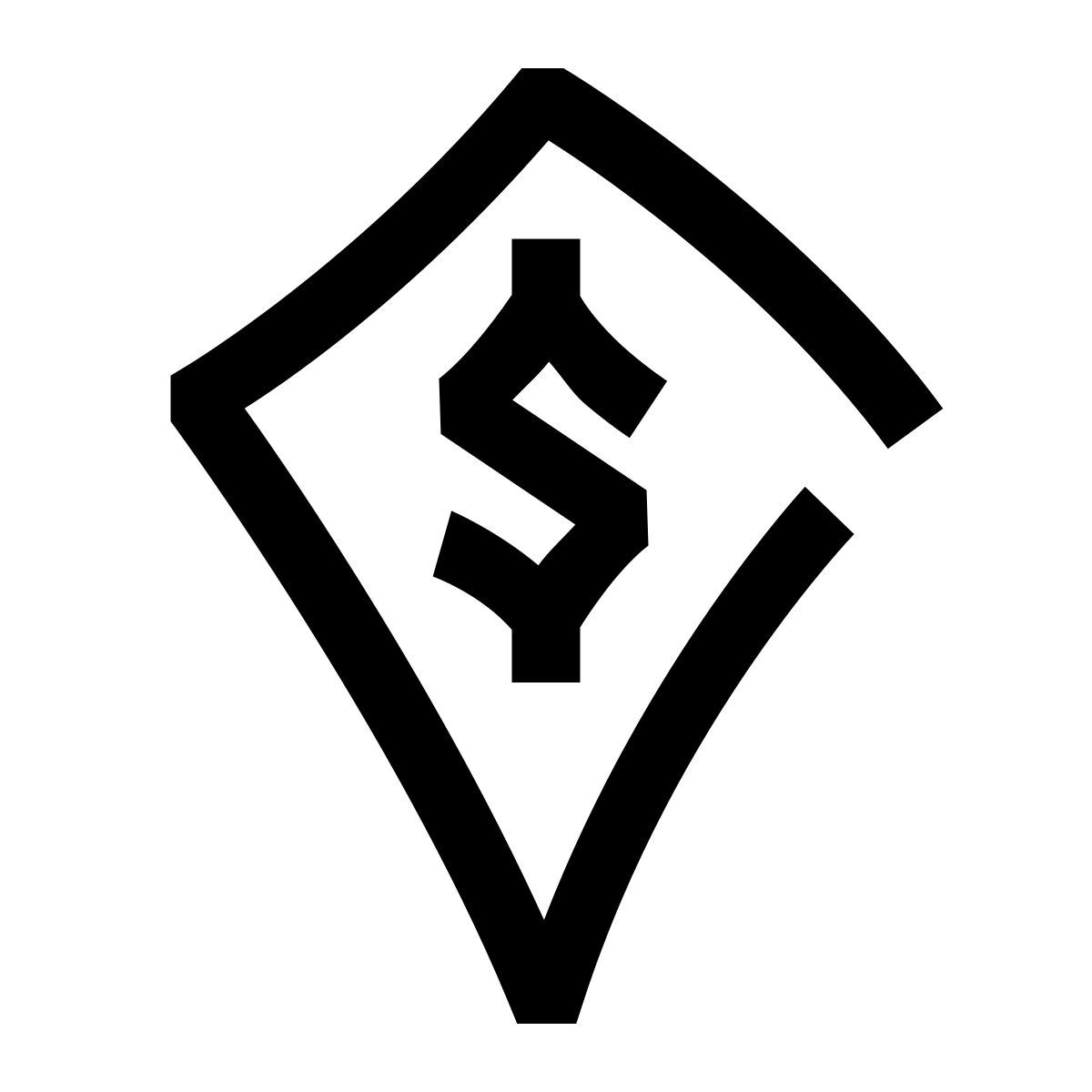 hieroglyphs style dollar place marker icon