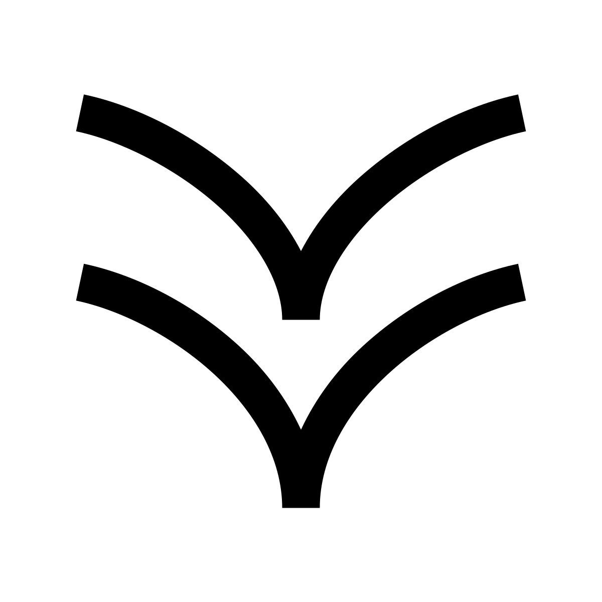 hieroglyphs style double bas icon