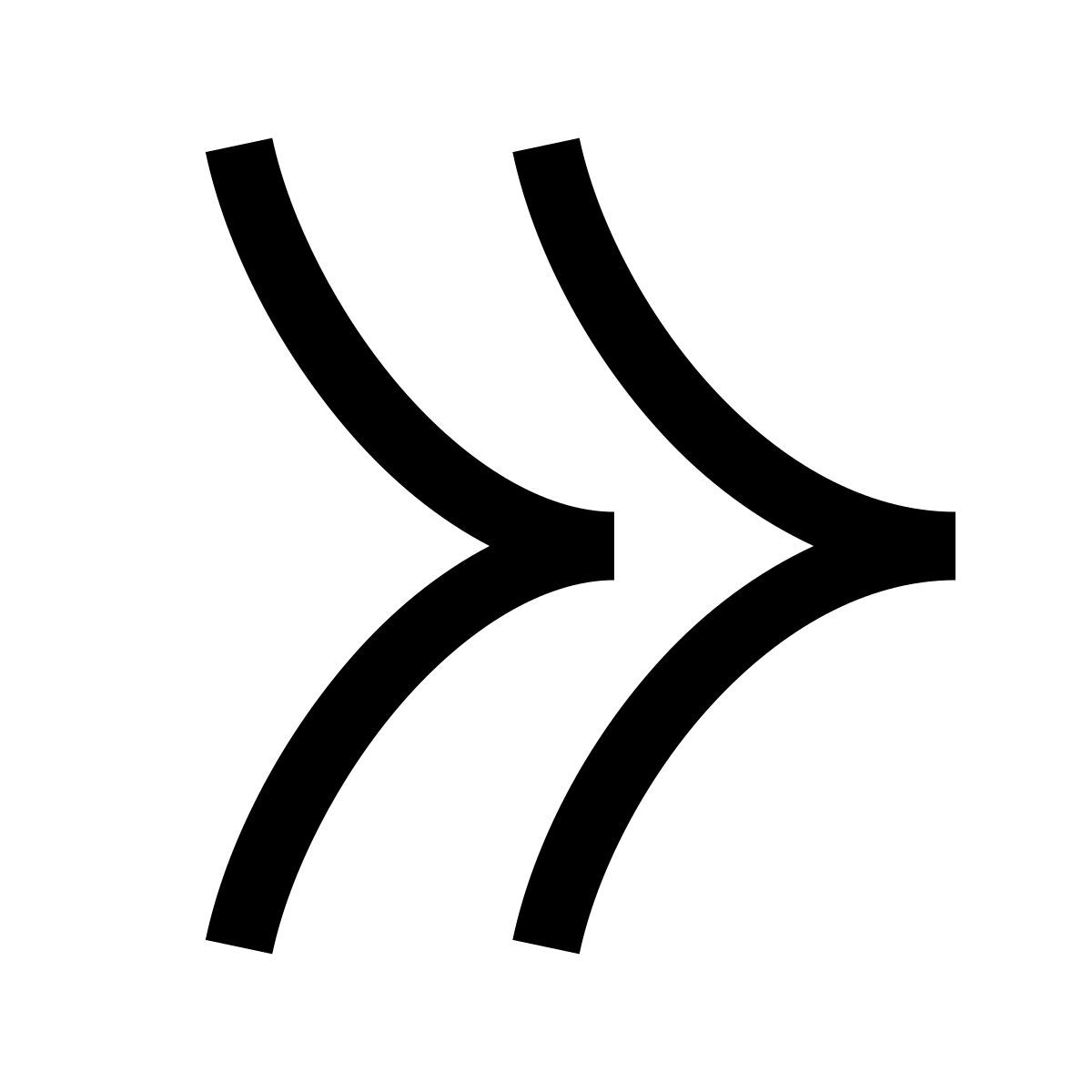 hieroglyphs style doppelt rechts icon