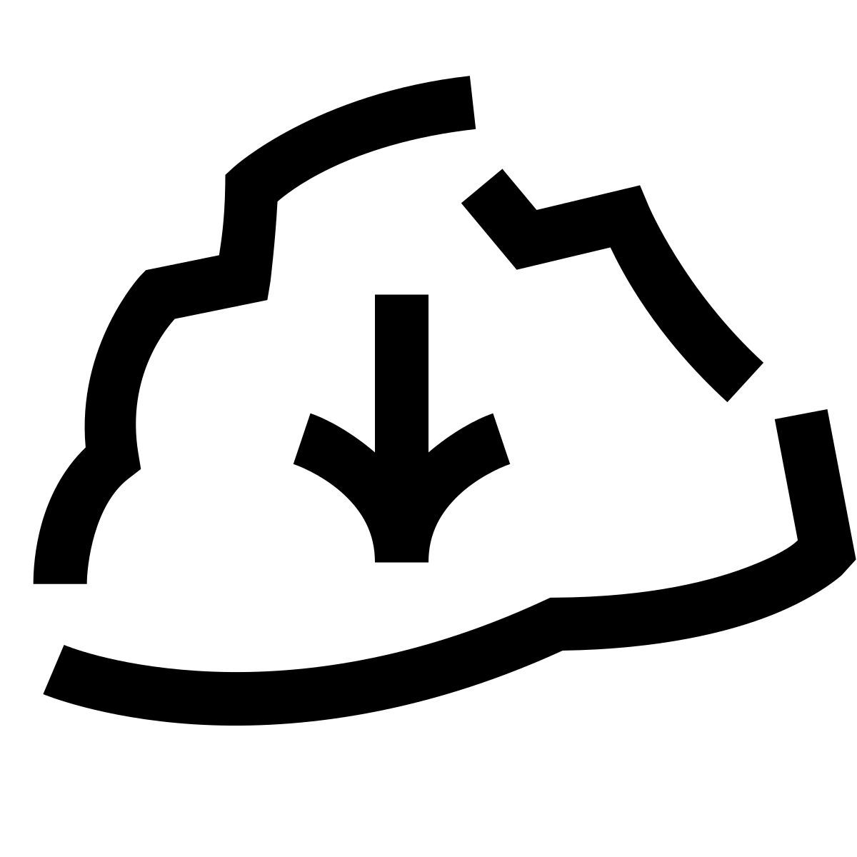 hieroglyphs style download from the cloud icon