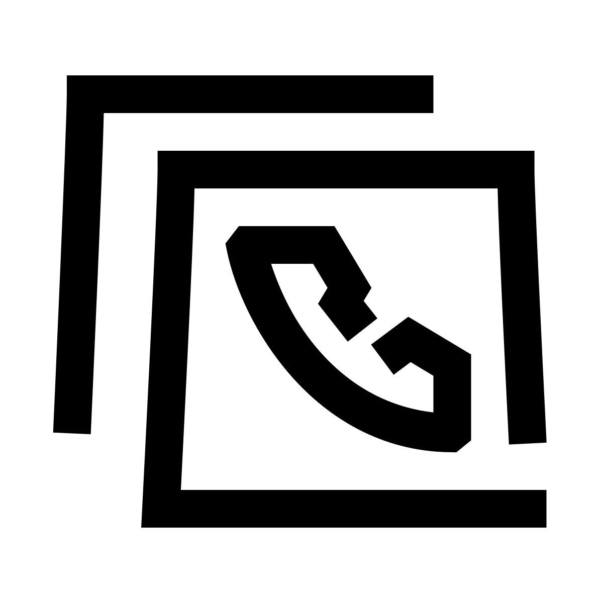 hieroglyphs style duplicate contacts icon