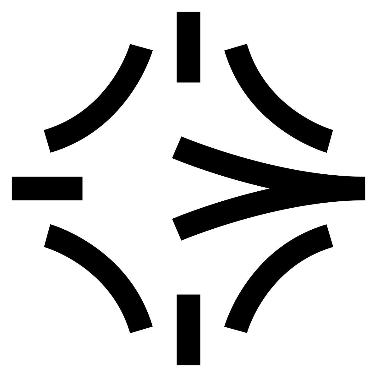 hieroglyphs style направление на восток icon