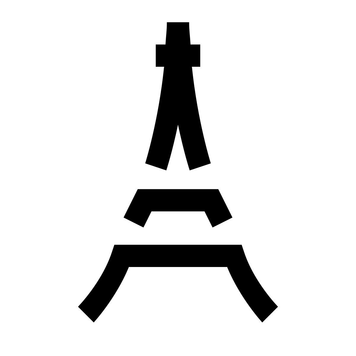hieroglyphs style tour eiffel icon