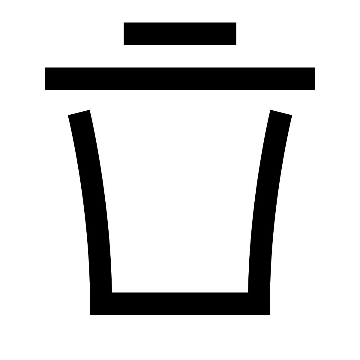 hieroglyphs style leerer papierkorb icon