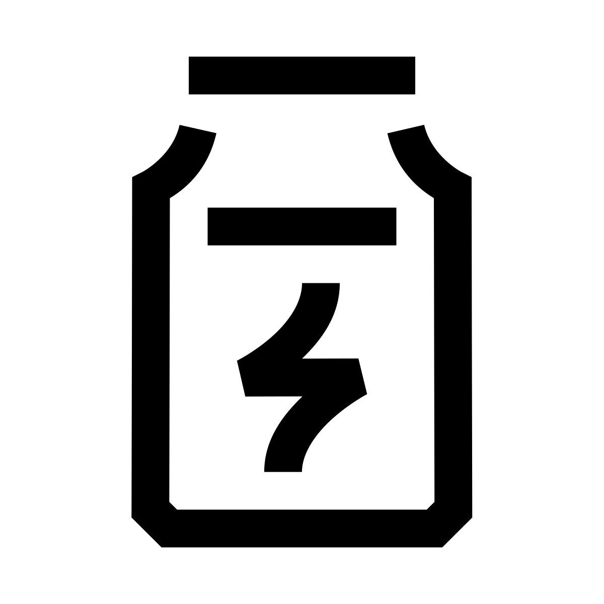hieroglyphs style energy drink icon