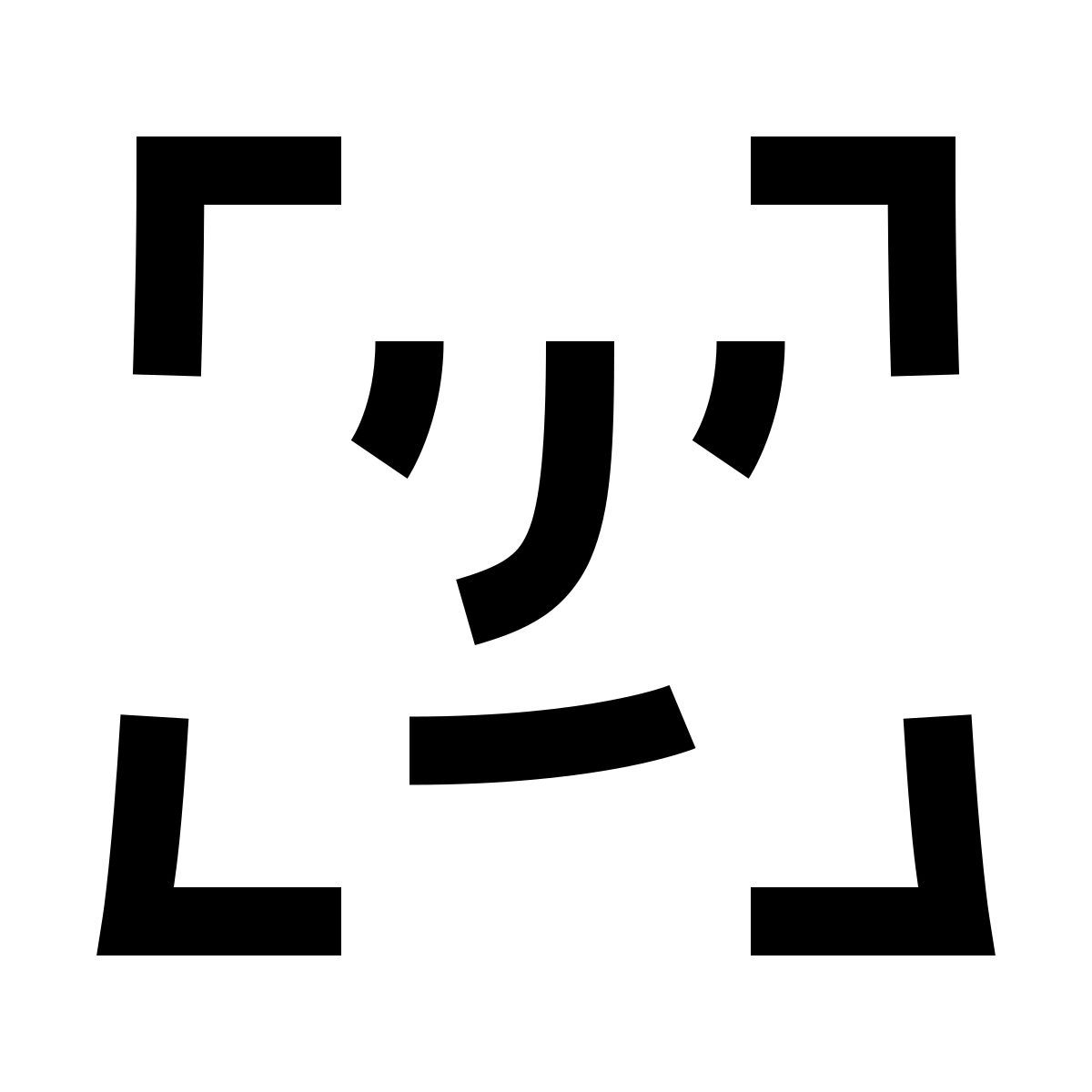 hieroglyphs style face id icon