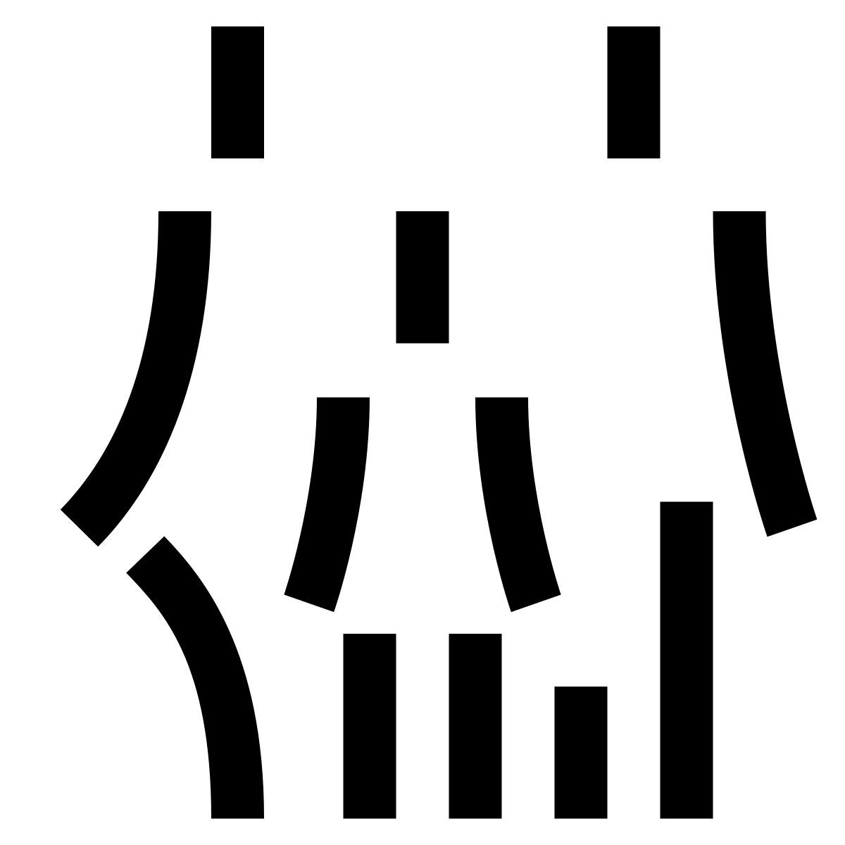 hieroglyphs style 가족 남성 여성 icon