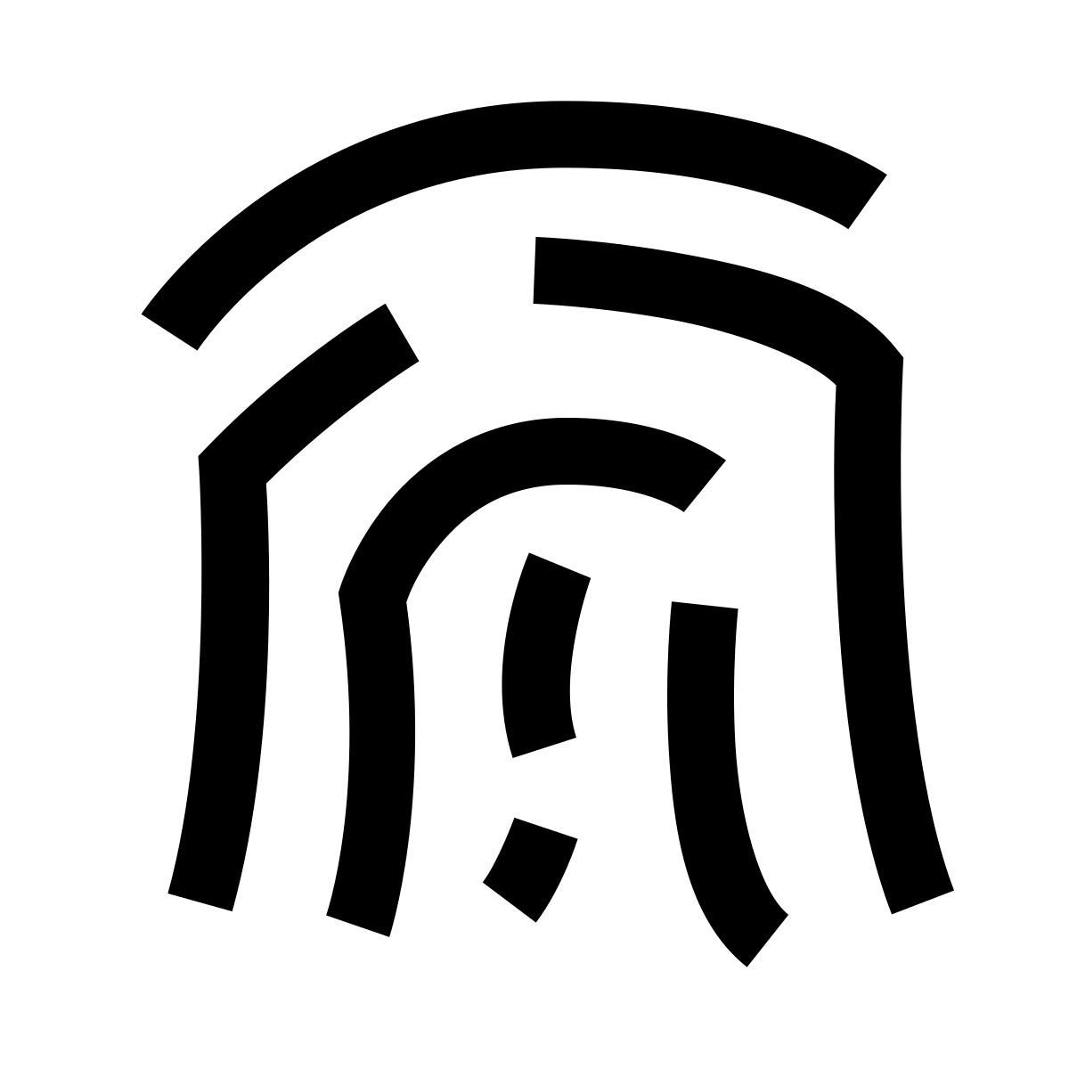 hieroglyphs style impronta digitale icon