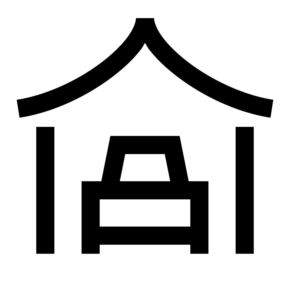 hieroglyphs style garage icon