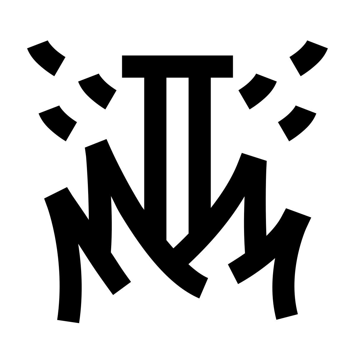 hieroglyphs style garden sprinkler icon