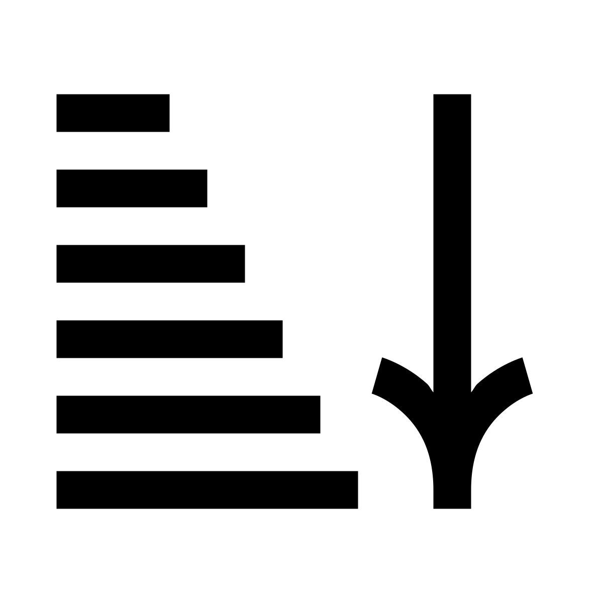 hieroglyphs style ascending sorting icon