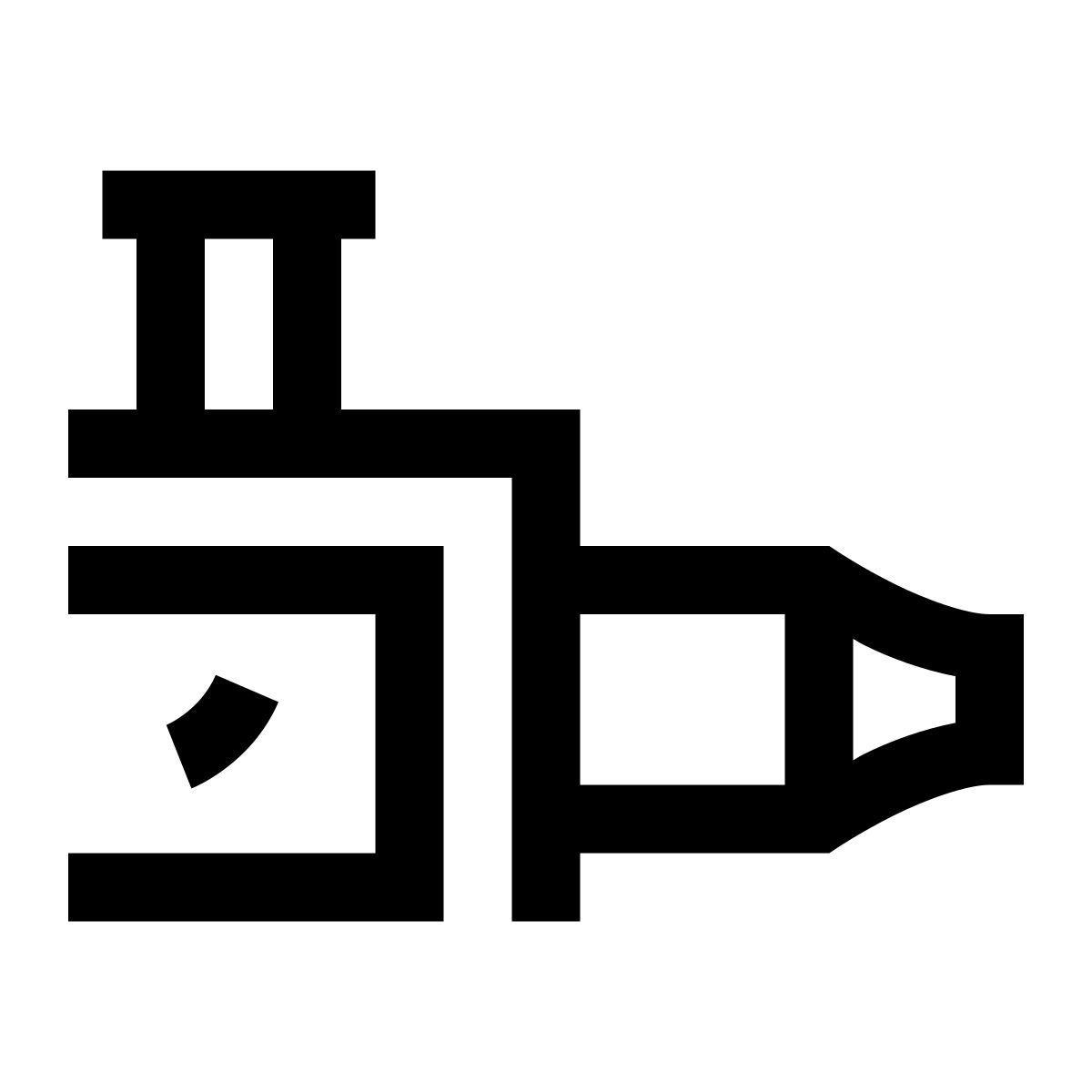 hieroglyphs style grinding machine icon
