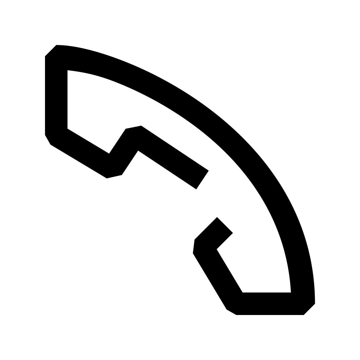 hieroglyphs style hang up icon