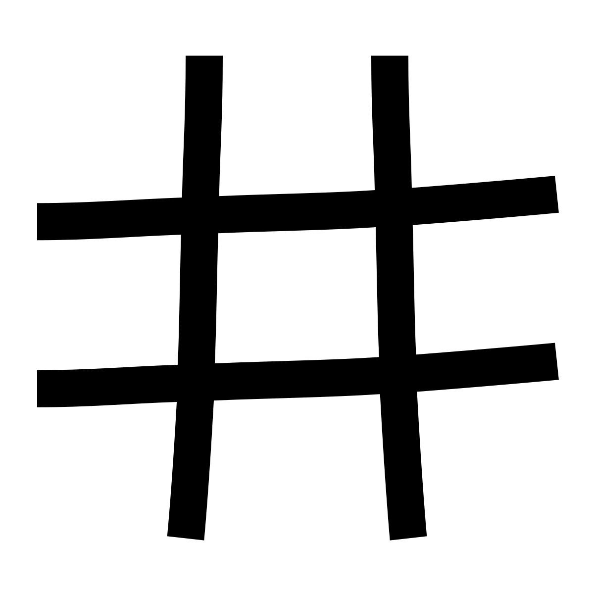 hieroglyphs style hashtag icon