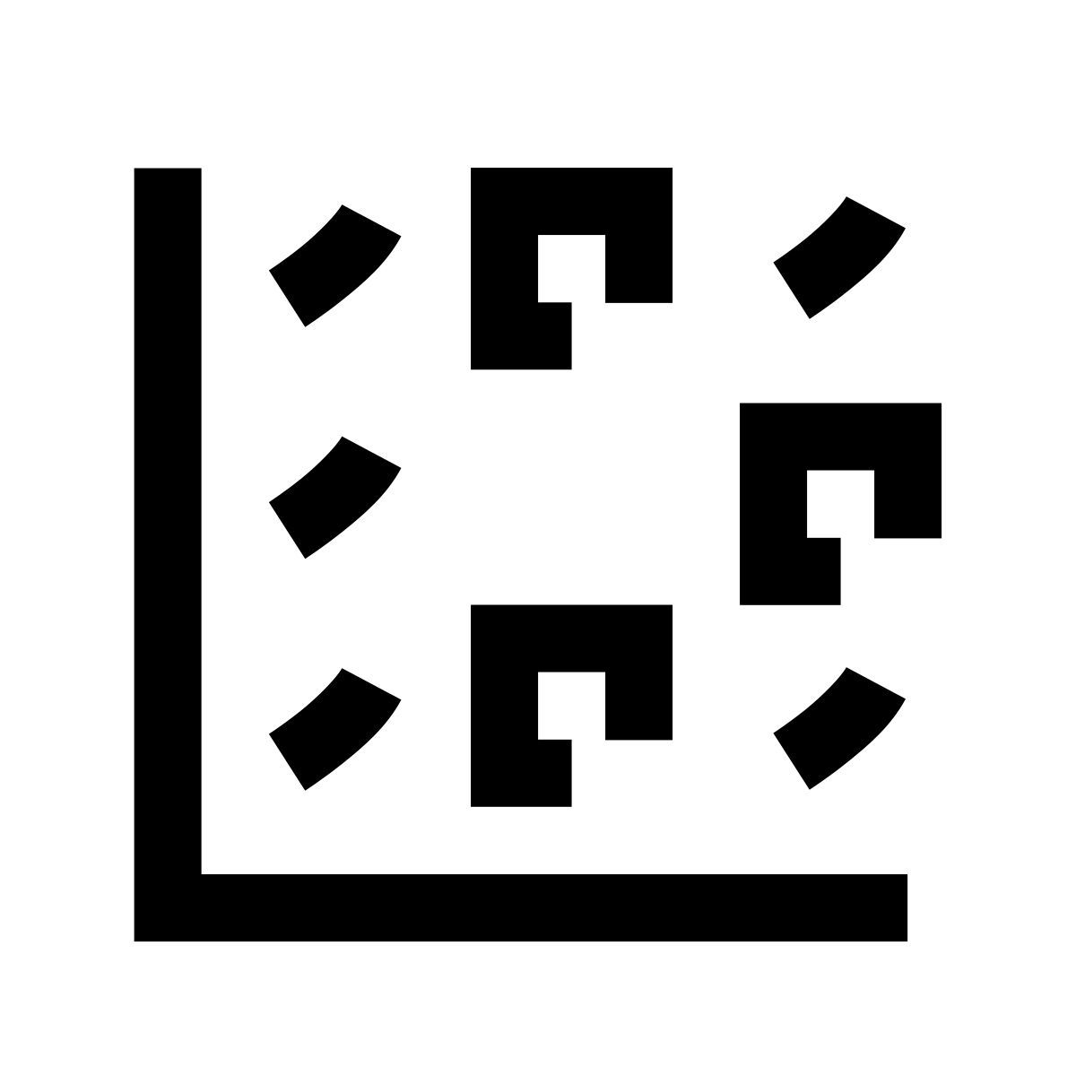 hieroglyphs style mapa de calor icon
