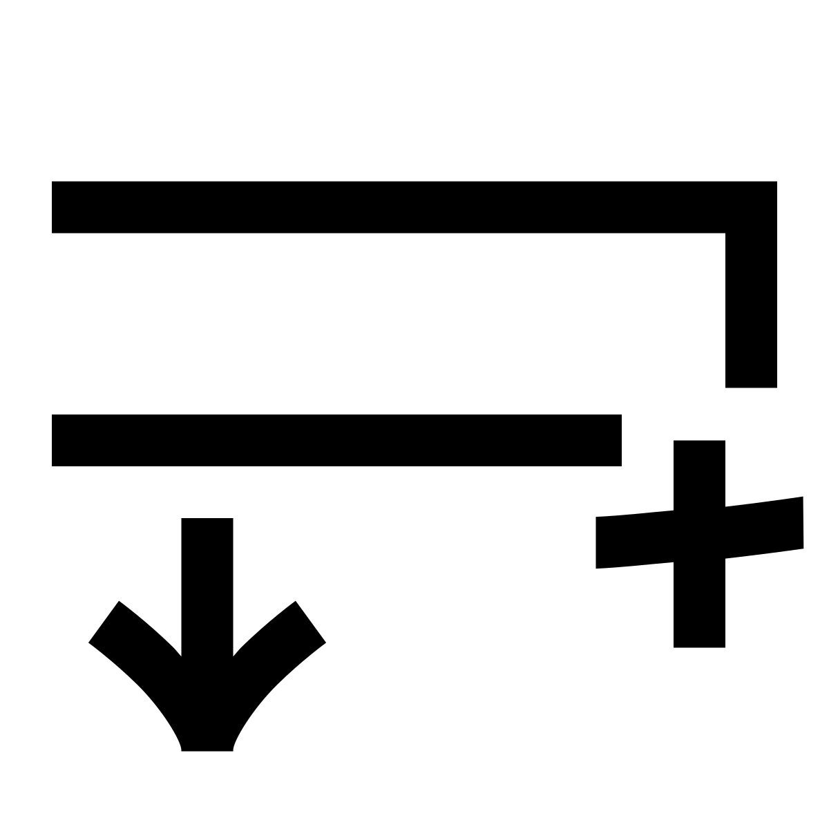 hieroglyphs style 下に行を挿入 icon
