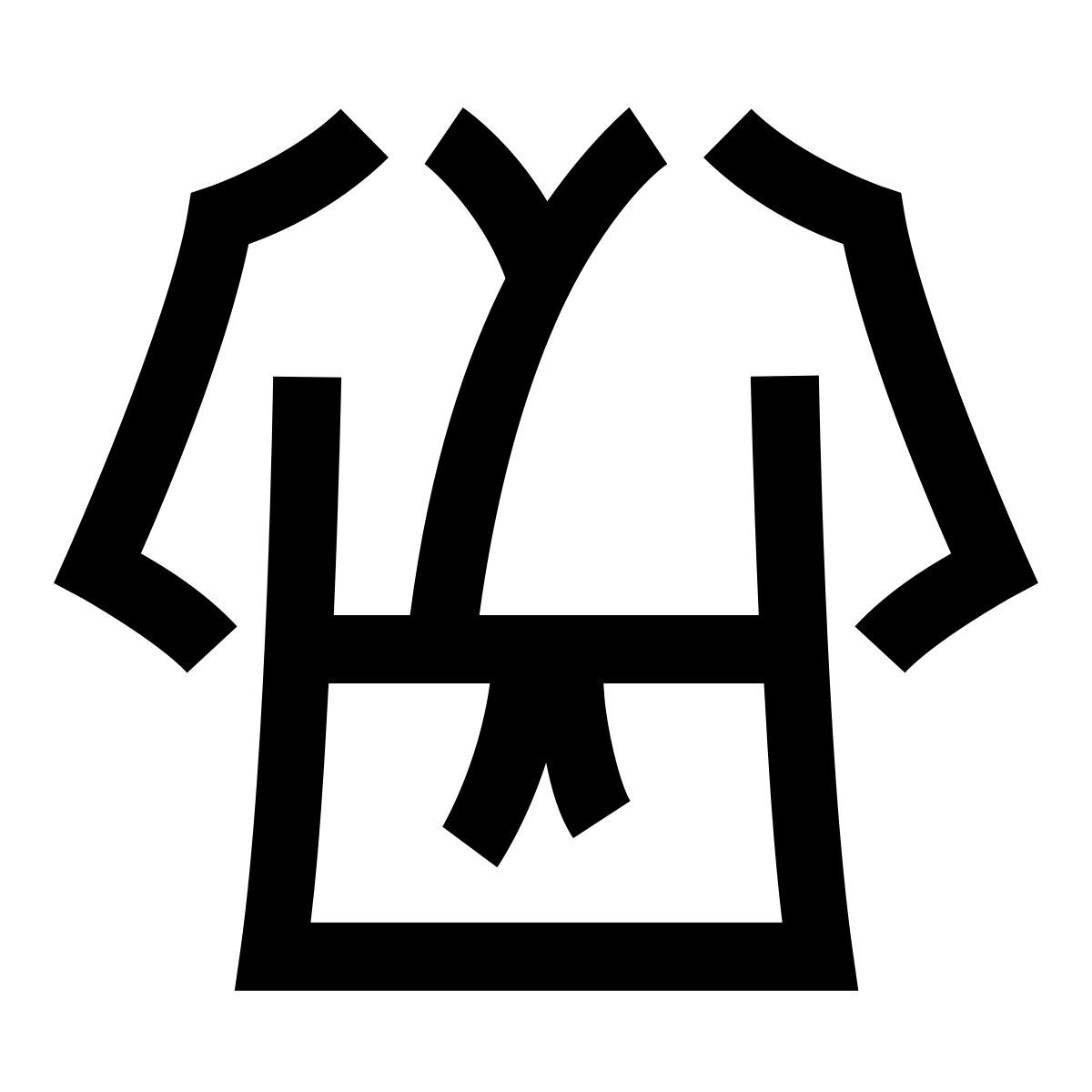 hieroglyphs style kimono icon