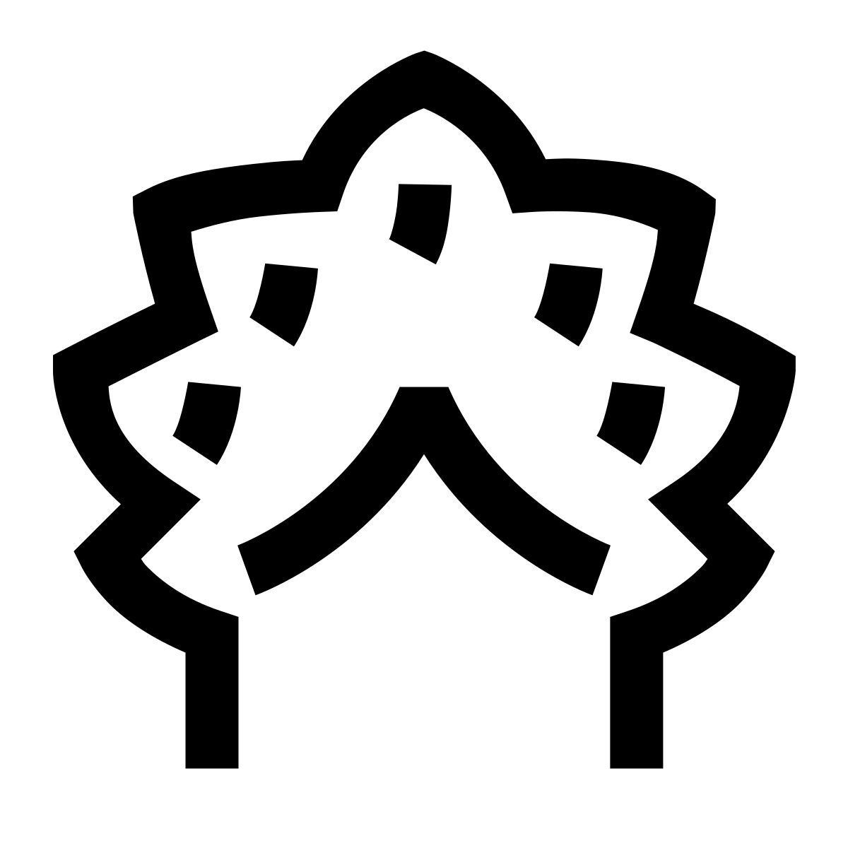 hieroglyphs style kokoshnik icon