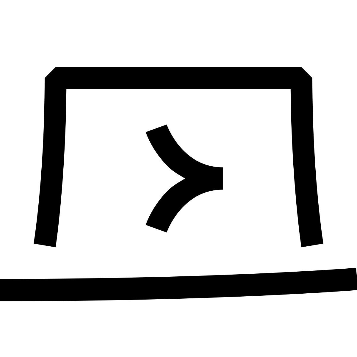 hieroglyphs style laptop play video icon