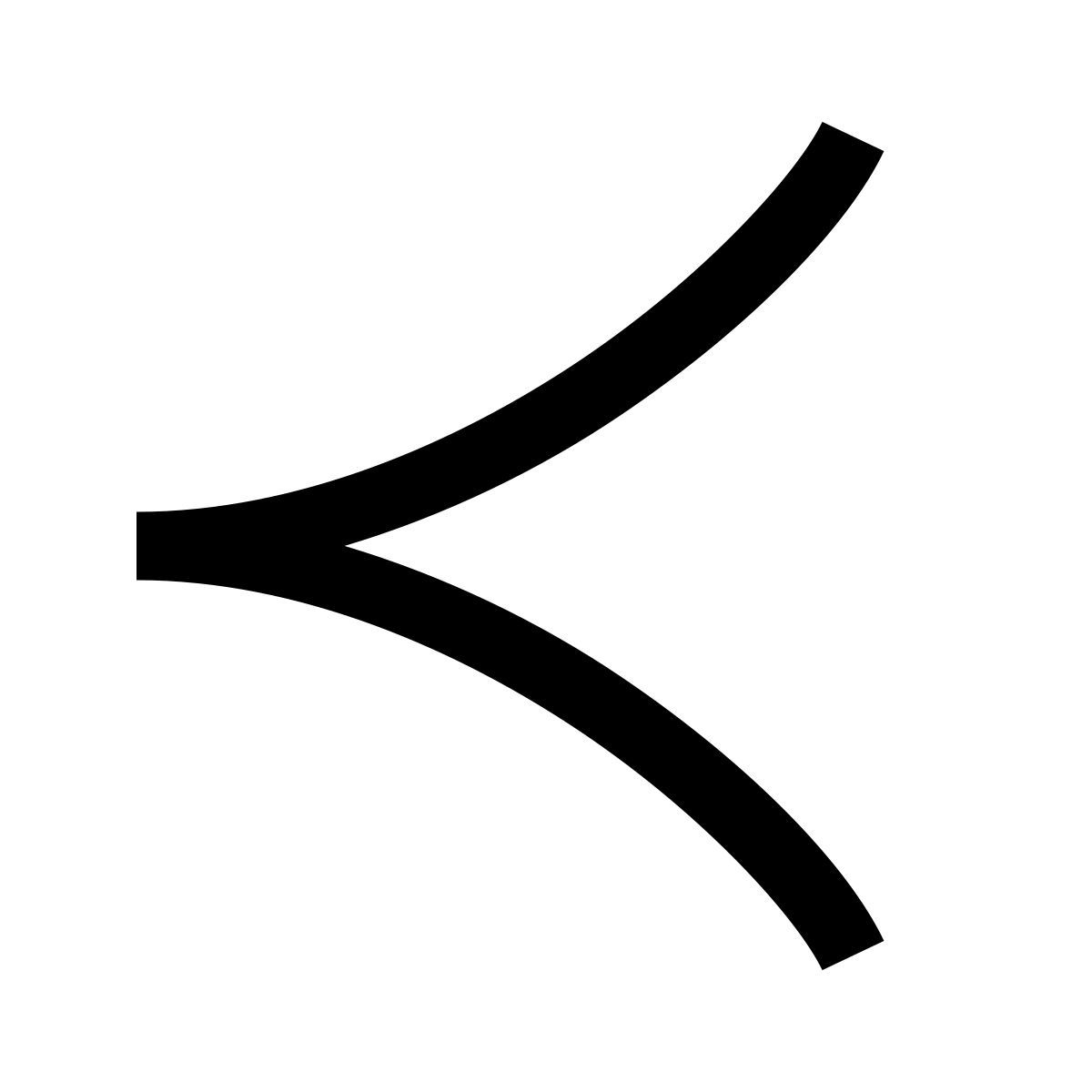 hieroglyphs style less than icon