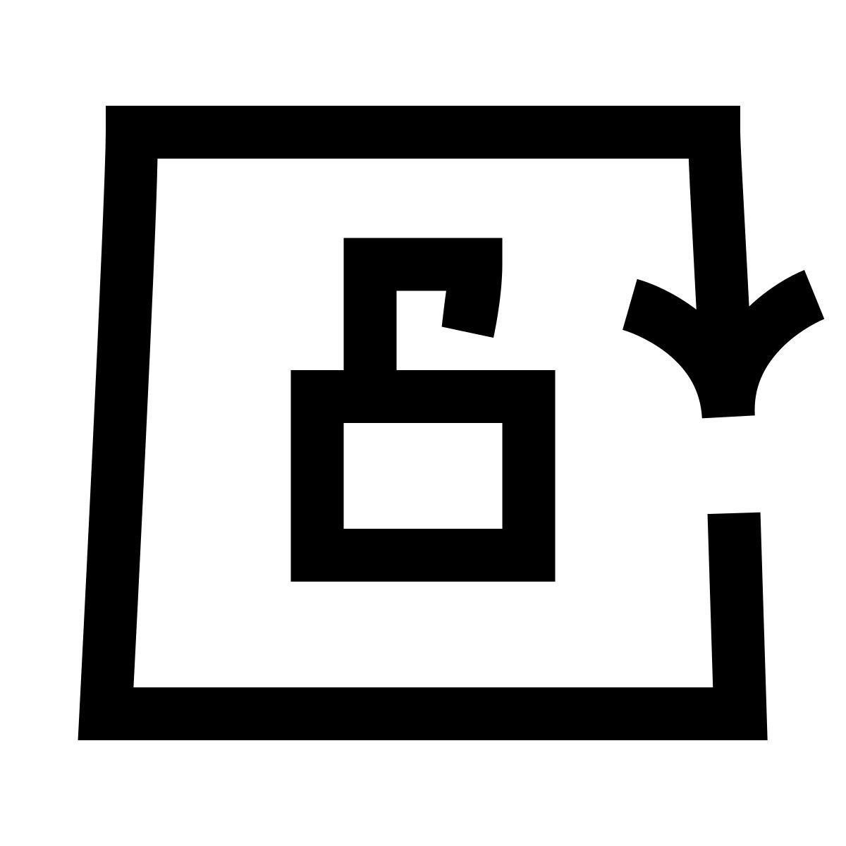 hieroglyphs style lock orientation icon