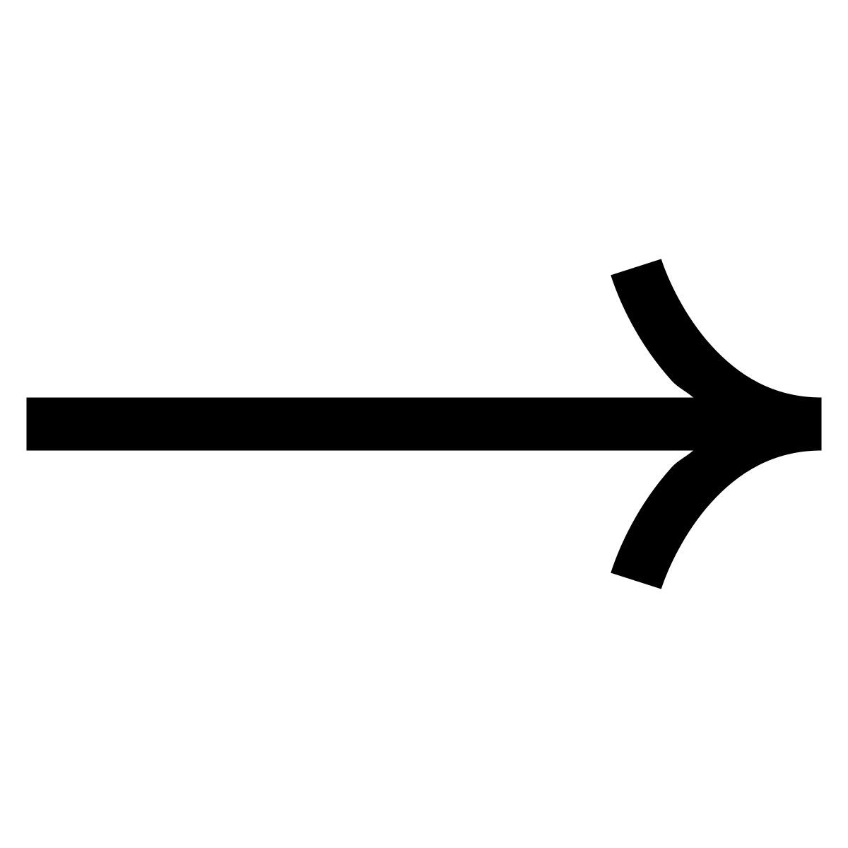 hieroglyphs style flecha derecha larga icon