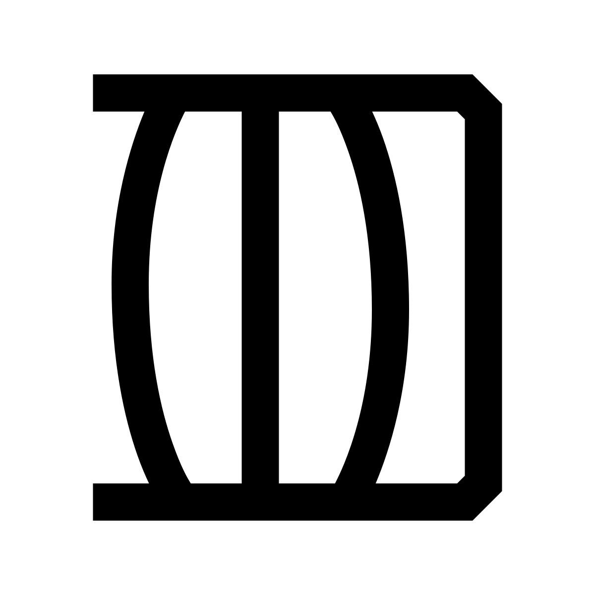 hieroglyphs style longitude icon