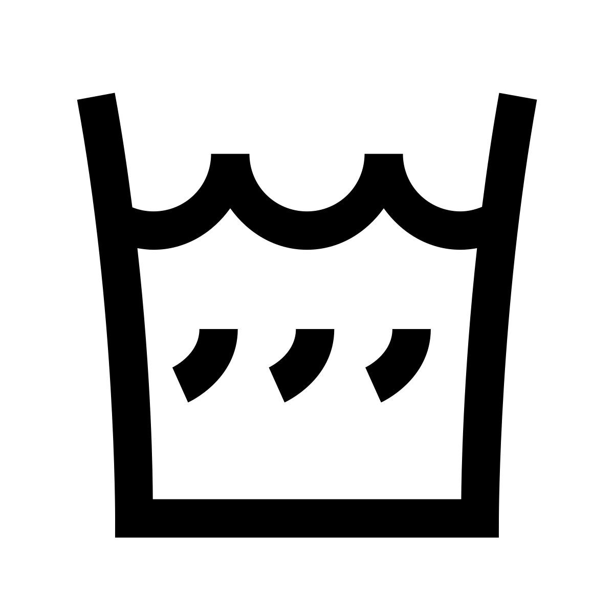 hieroglyphs style lavare in lavatrice a caldo icon