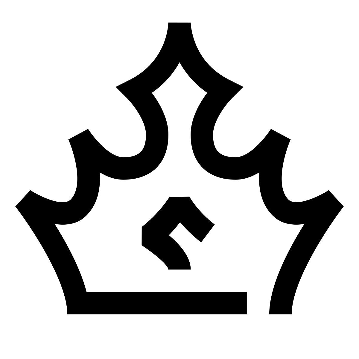 hieroglyphs style mittelalterliche krone icon