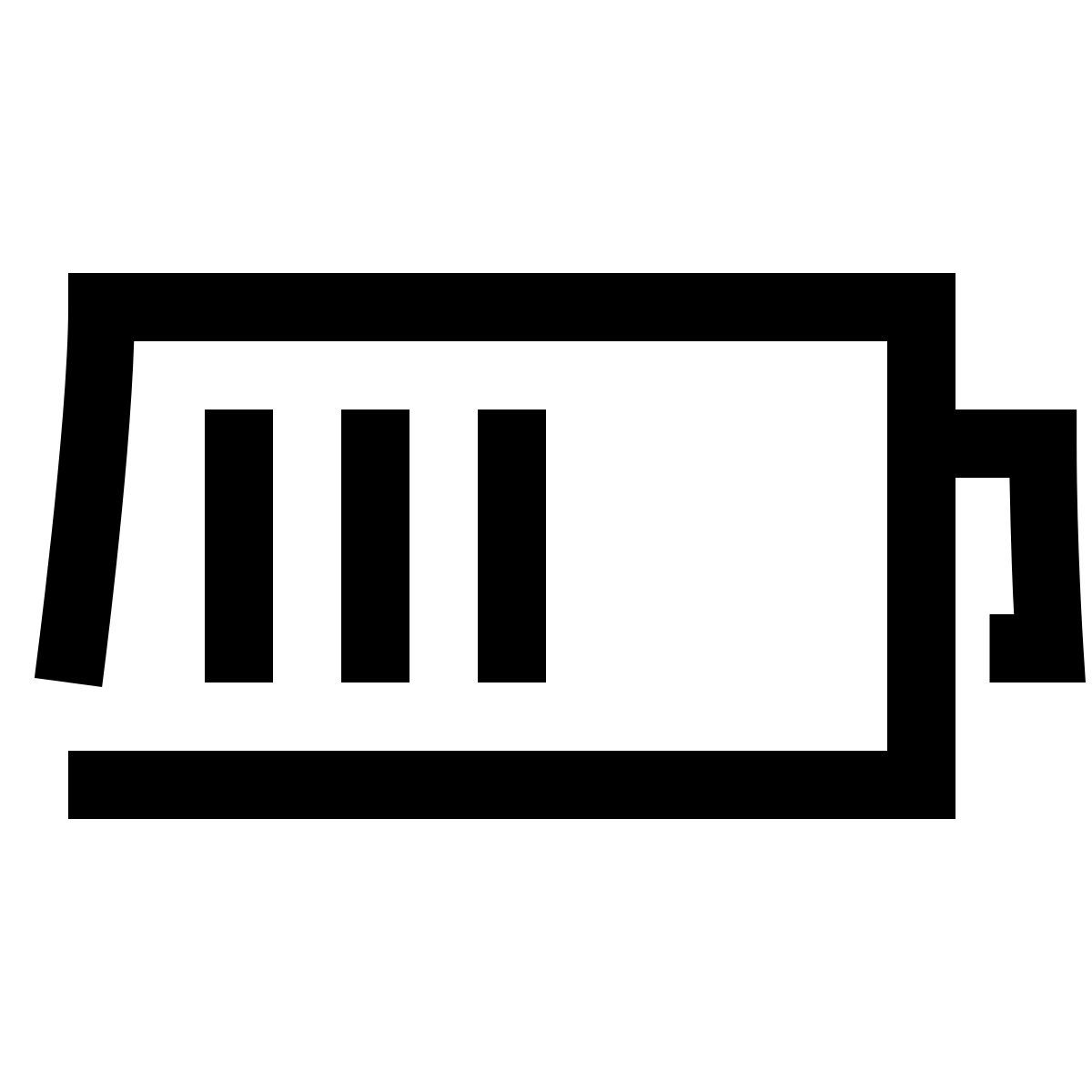 hieroglyphs style halb aufgeladene batterie icon