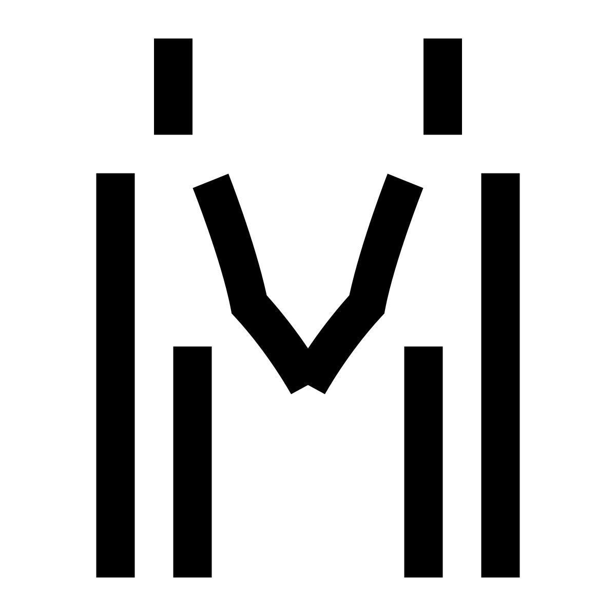 hieroglyphs style réunion icon