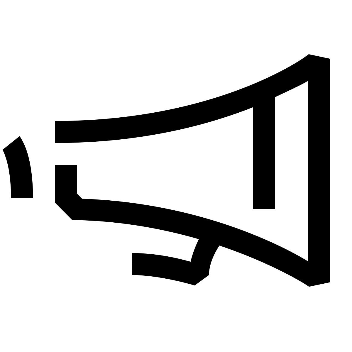 hieroglyphs style megaphon icon