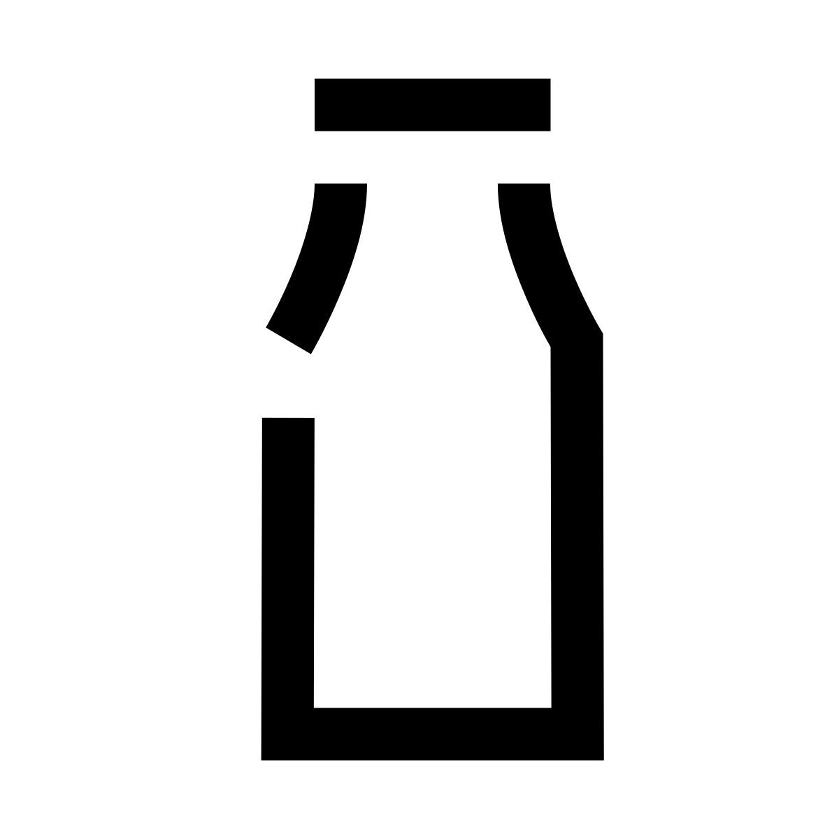 hieroglyphs style бутылка молока icon
