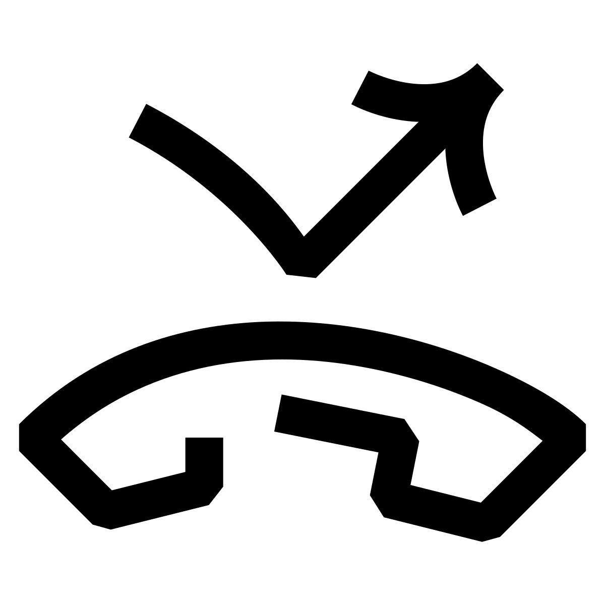 hieroglyphs style 不在着信 icon