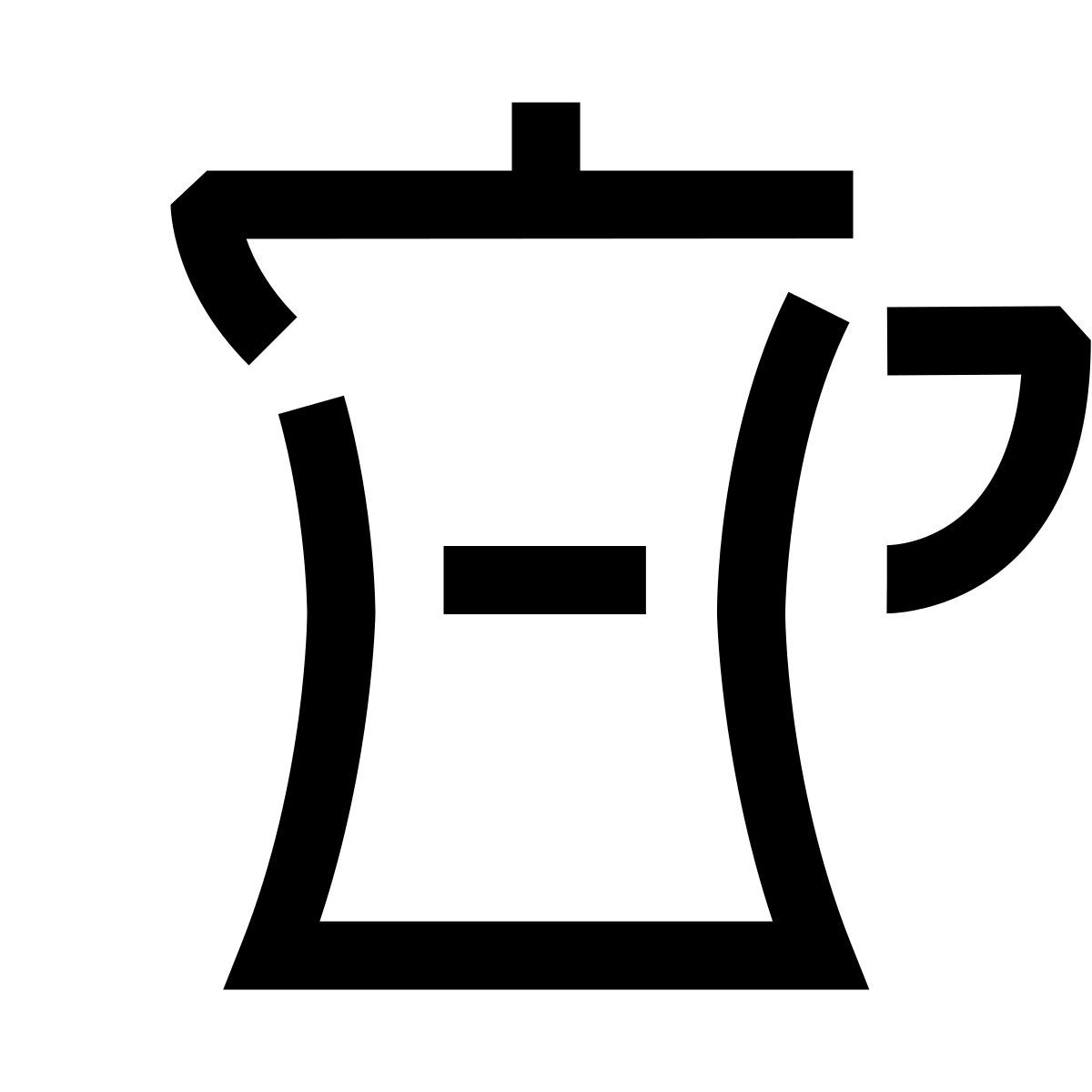 hieroglyphs style pot moka icon
