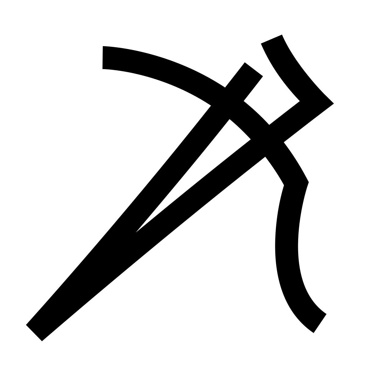 hieroglyphs style aguja icon