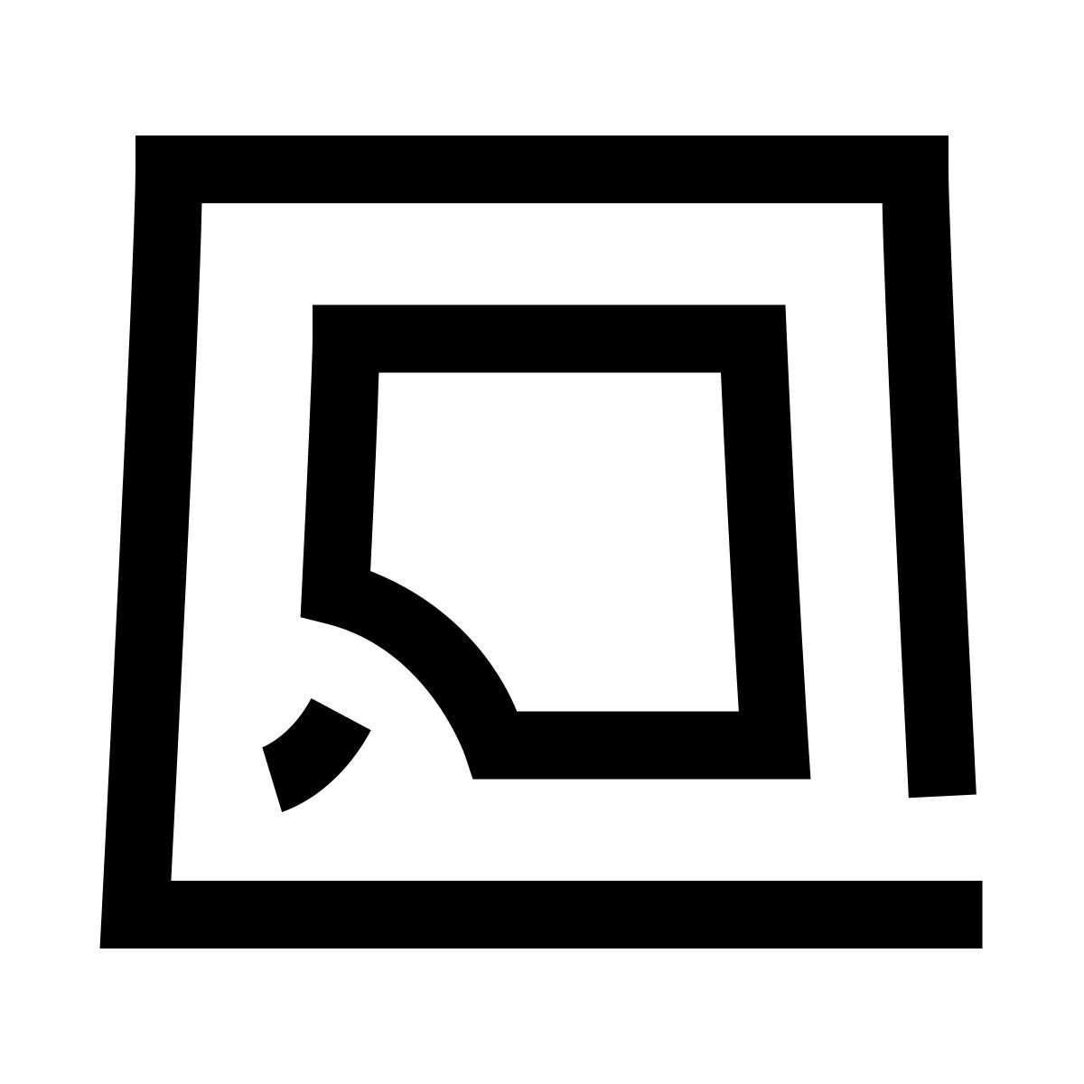 hieroglyphs style nfc square tag icon