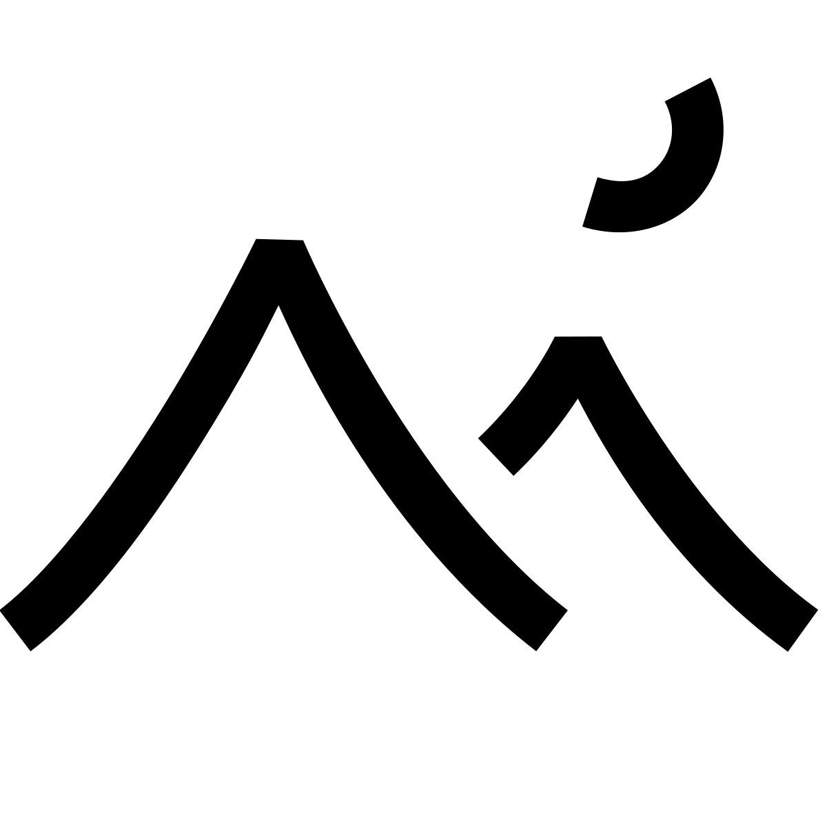 hieroglyphs style paisaje nocturno icon