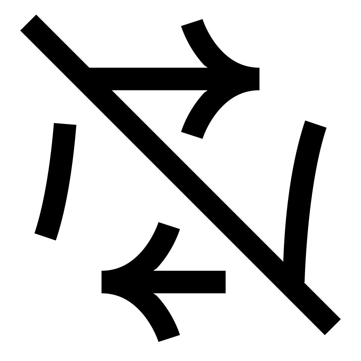 hieroglyphs style no synchronize icon
