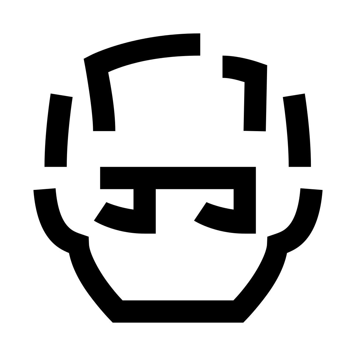 hieroglyphs style uomo anziano icon