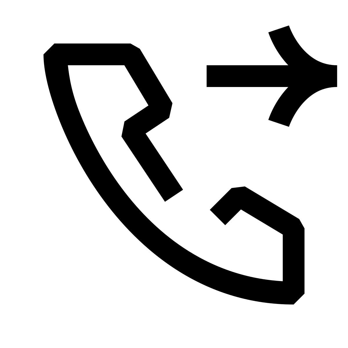 hieroglyphs style outgoing call icon