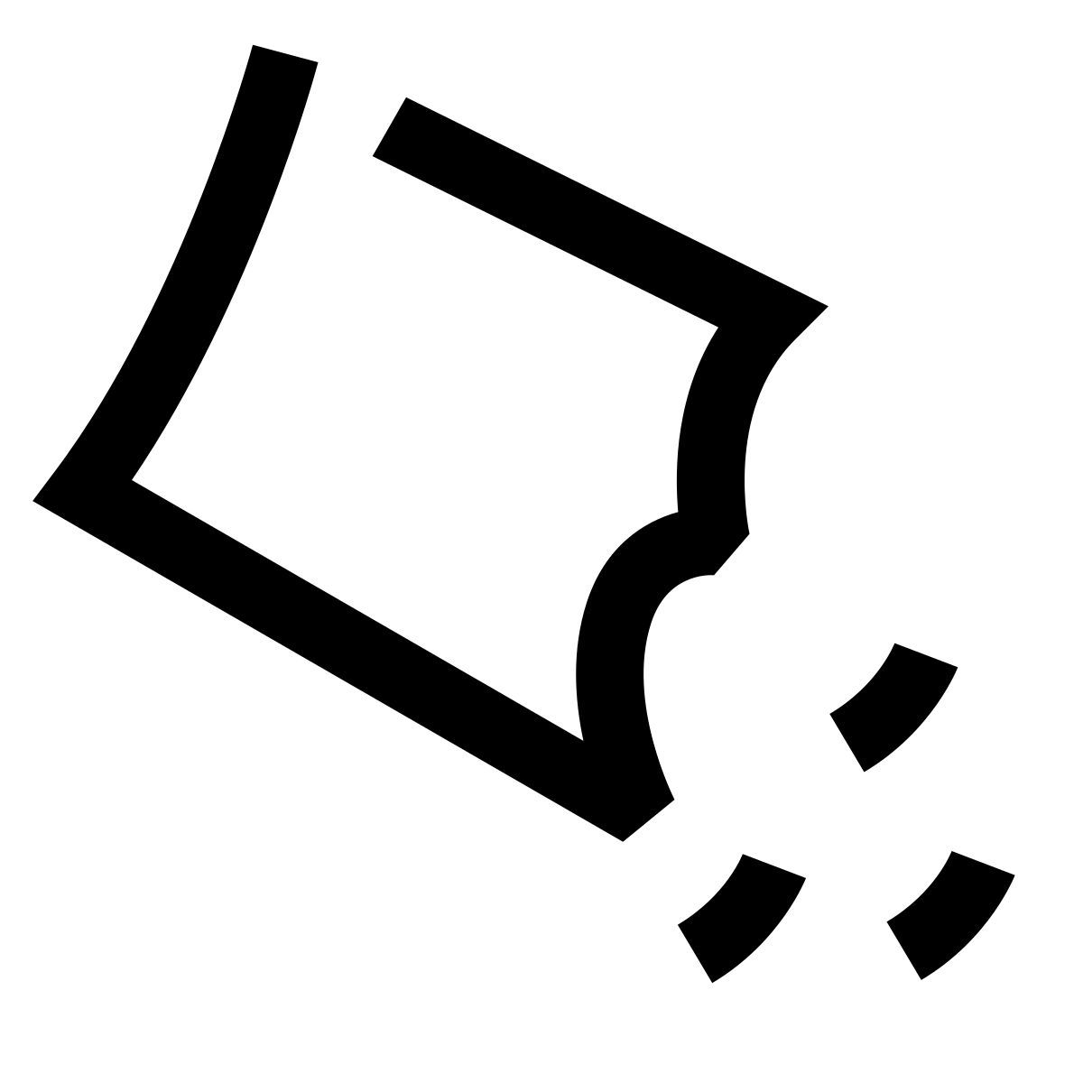 hieroglyphs style saco de papel com sementes icon