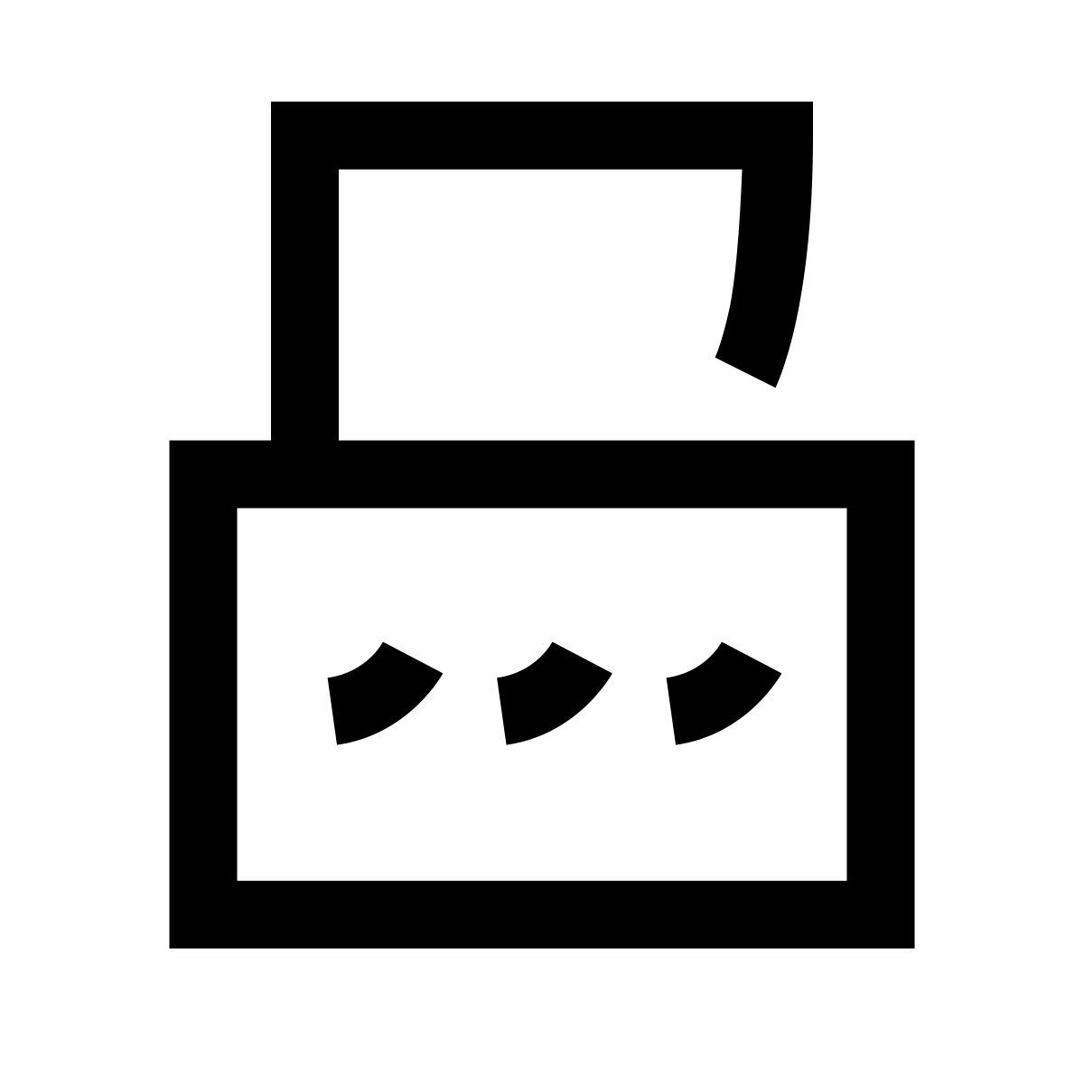 hieroglyphs style password icon