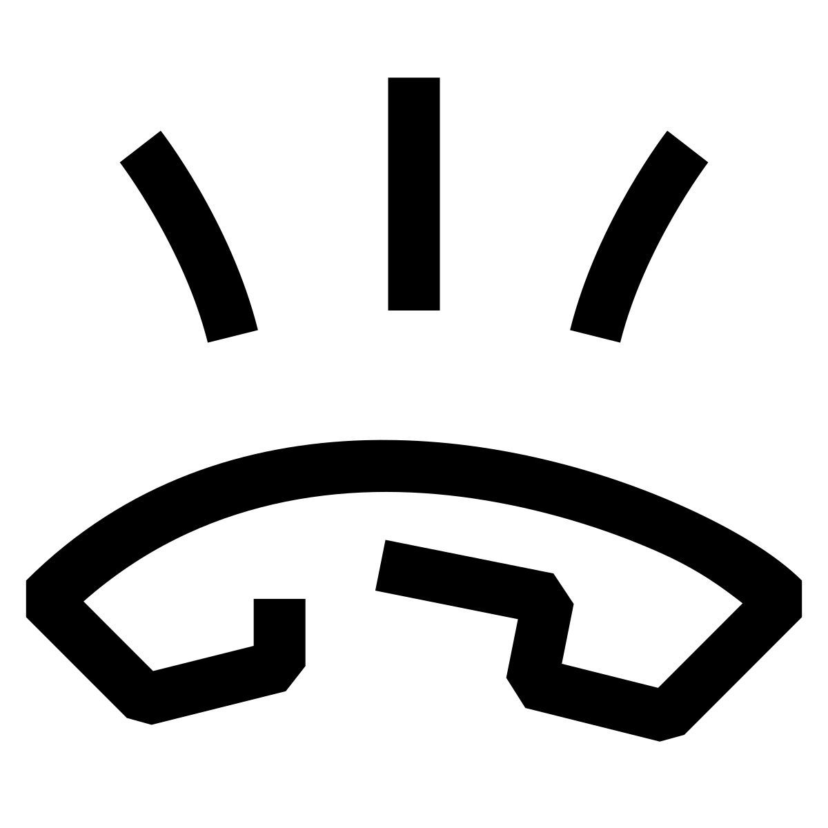 hieroglyphs style phone ringing icon