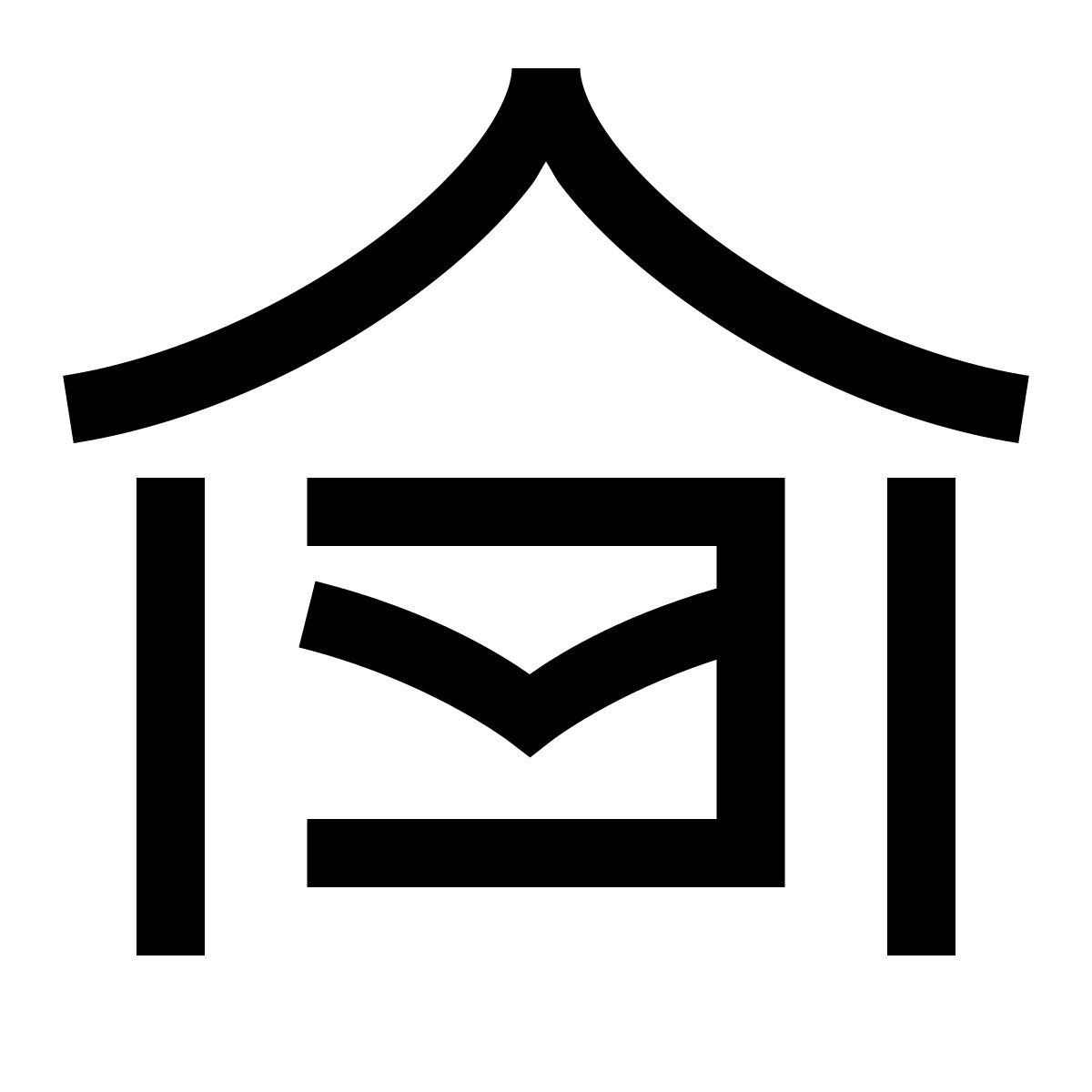 hieroglyphs style ufficio postale icon