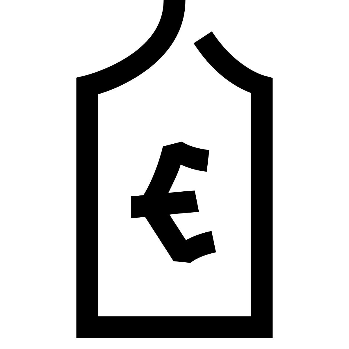 hieroglyphs style euro preisschild icon